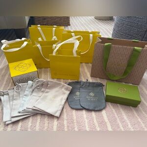 Kendra Scott & Tory Burch Shopping Bag, Jewelry Pouch & Gift Box set - 21 pieces